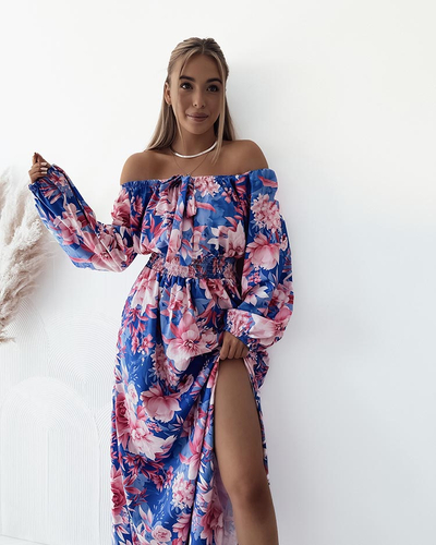 Royalfashion Dámske midi šaty s originálnym vzorom