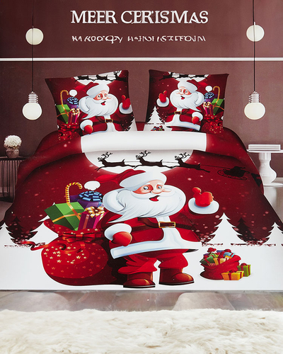 Royalfashion Vianočné posteľné prádlo 200x220 sada 4 dielov