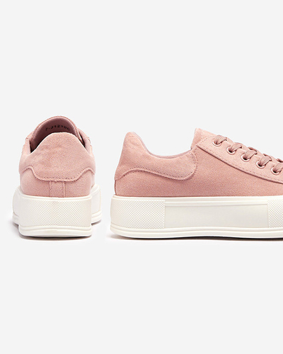 OUTLET Ružové dámske tenisky z eko-semišu od značky Zeobic- Footwear