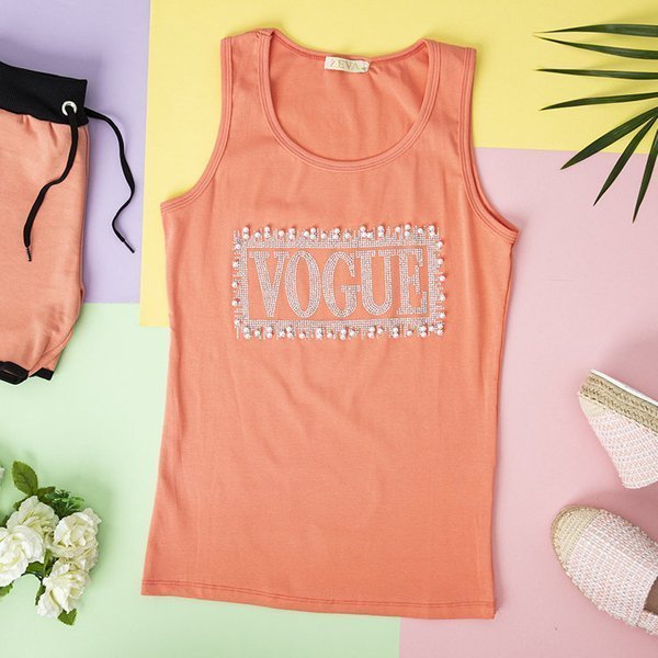 Ružové dámske top s kubickým zirkónom - Oblečenie