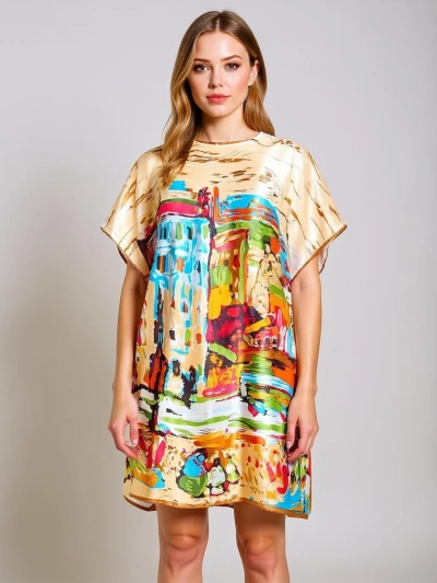 Pareo Melodia Venezia by Royalfashion – barvit pareo do kolen iz poliestra