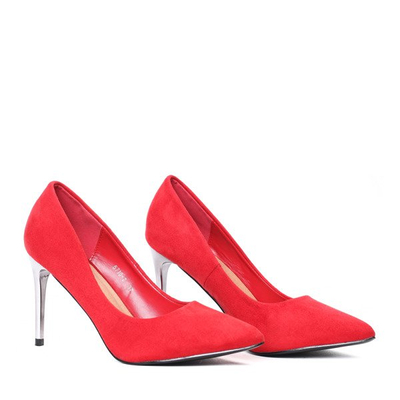 Czerwone czółenka na szpilce Melia- Obuwie