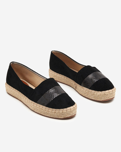 OUTLET Čierne dámske espadrilky Sverope - Topánky