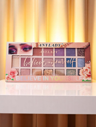 ANYLADY Paleta 21 očných tieňov s trblietavým a matným efektom Glamour Color&Nude