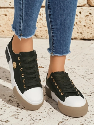 Dámske Aurelio Canvas tenisky čierne