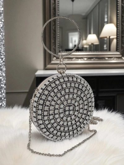 Royalfashion Ženska večerna torbica s cirkoni Elira Noir