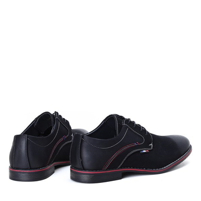 Czarne sznurowane półbuty - Obuwie