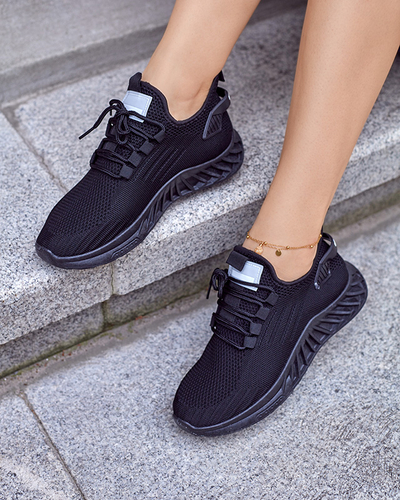 Royalfashion Dámska látková športová obuv v čiernej farbe Ltoti