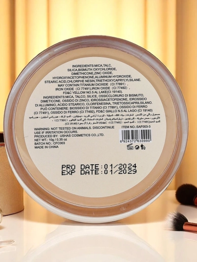 Sypký púder na tvár s SPF 50 Zlatý lesk