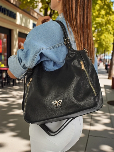 Črna Ženska Torbica Callista – Klasičen Stil in Praktičnost