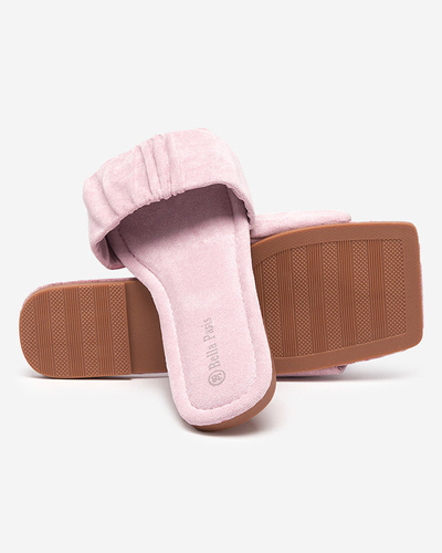 Dámske fialové eko semišové ploché sandále Nesico - Footwear