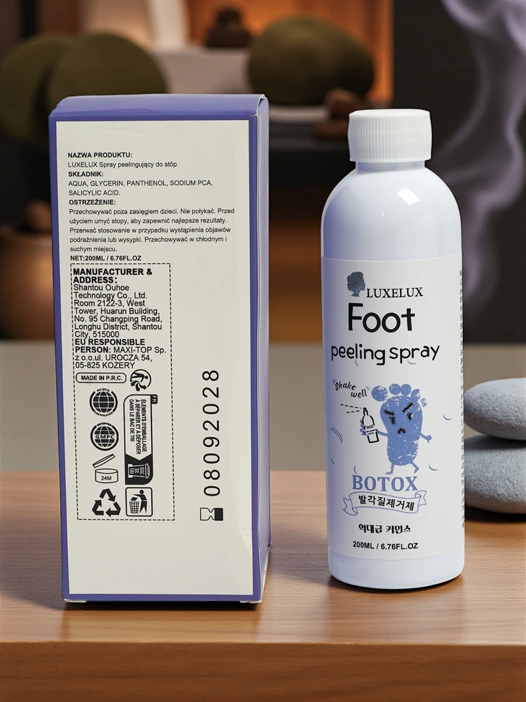 Peeling sprej Luxelux 200 ml za stopala z učinkom botoksa