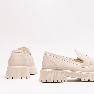 Krémové dámske hladké topánky Givosi - Obuv