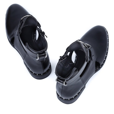 Czarne workery Nessy- Obuwie