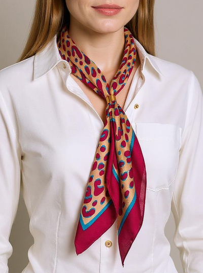 Apollonia bordo ženska ruta z modnim vzorcem – 100% poliester Eleganza