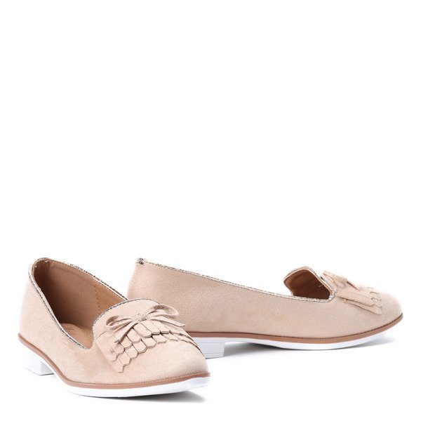 Beżowe mokasyny Olivia- Obuwie