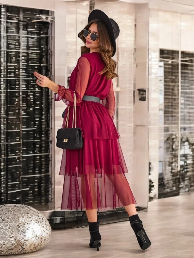 Royalfashion Dlhé šaty pre ženy so volánikmi