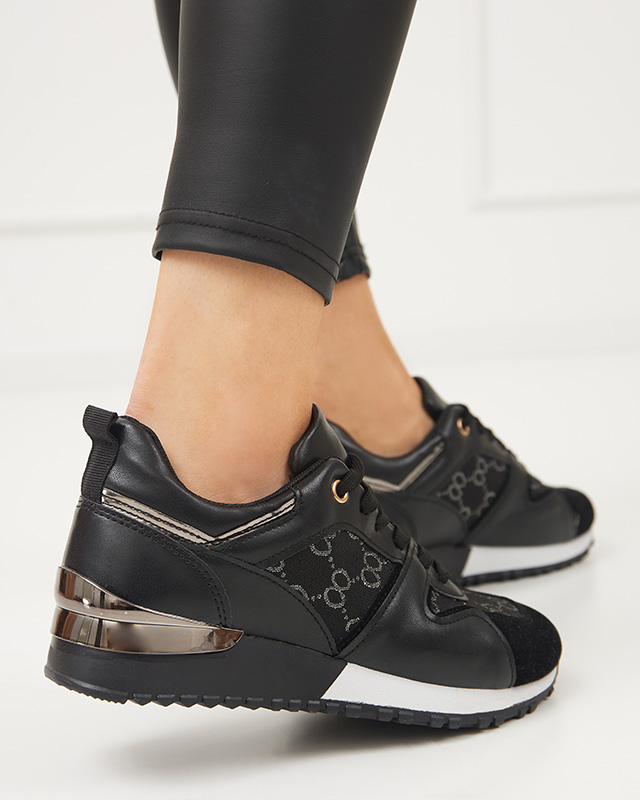 Čierne dámske športové topánky s potlačou Engla - Obuv