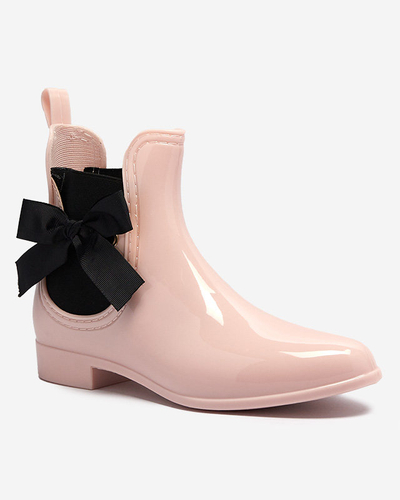 Svetloružové dámske tenisky s mašľou Roberta - Obuv