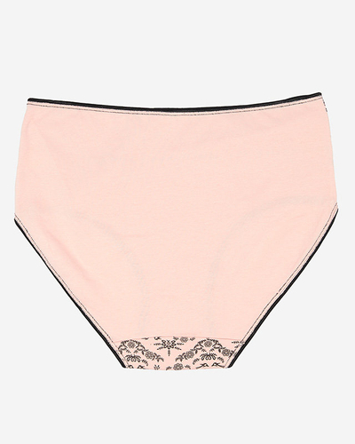 Dámske slipy s potlačou v ružovej PLUS SIZE- Spodná bielizeň