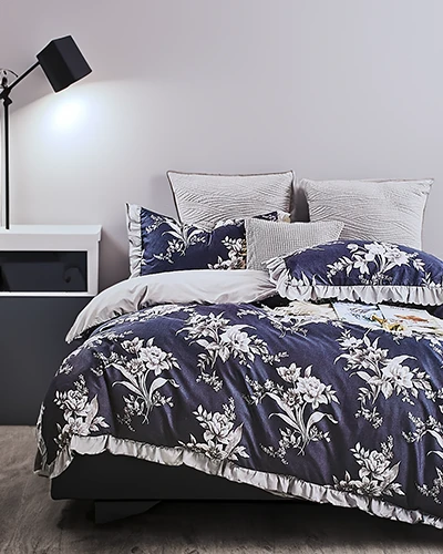 Royalfashion Vzorované posteľné prádlo s volánom 160x200 balenie 3 KUSY