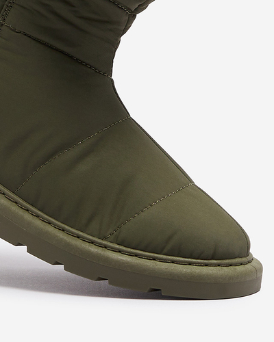 Tmavozelené dámske čižmy a'la snow boots Kalioli- Obuv
