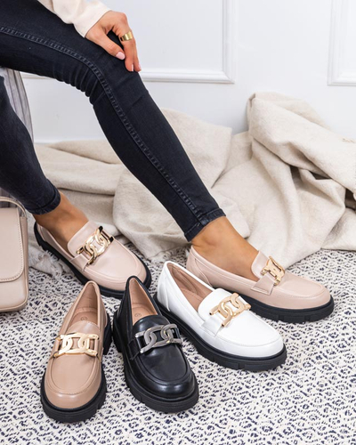 Dámske biele topánky s retiazkou Semla - Obuv