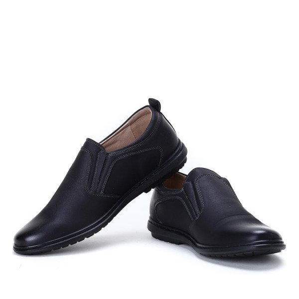 Czarne wsuwane półbuty - Obuwie