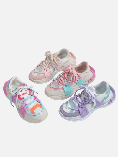 Royalfashion Dámske športové tenisky s gumovými vkladkami Bubble