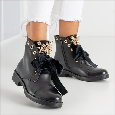 Čierne tašky s dekoráciami Havelte - Obuv