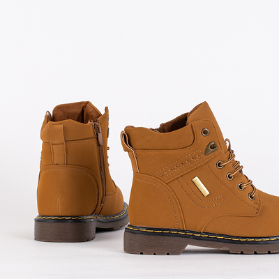 Svetlohnedé teplé dámske čižmy značky Kentiro - Shoes