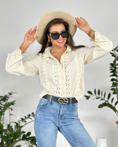 Dámska čipkovaná košeľa Royalfashion