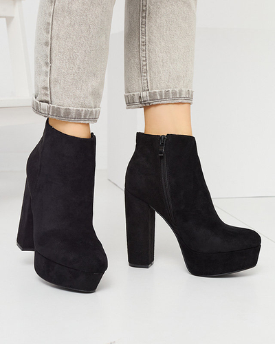 OUTLET Čierne dámske vysoké čižmy Hallisia- Obuv