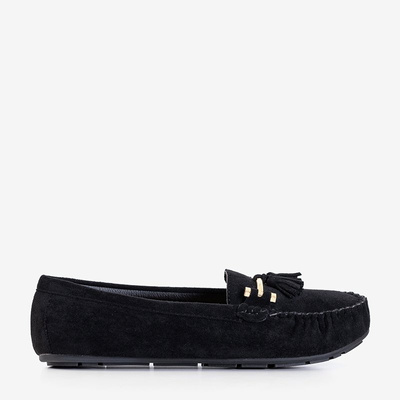 Dámske mokasíny Cedrica Black Fringed - Topanky