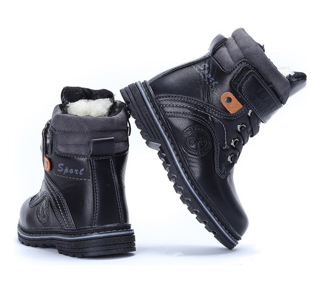 Czarne botki dziecięce Jake - Obuwie