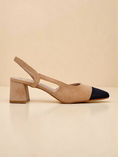 Royalfashion Ženski salonarji z nizko peto z okrasno konico Eleganzo