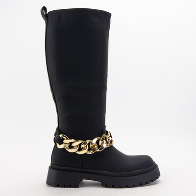 Čierne dámske čižmy pod kolená filusio - topánky