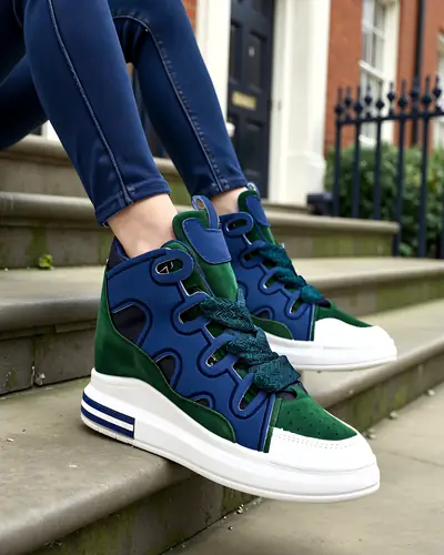 Royalfashion Vysoké športové topánky pre ženy s ukrytým klinom Oblaffi