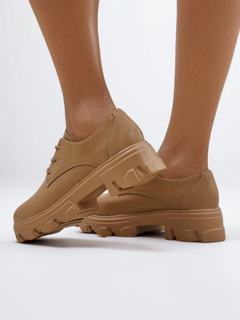 Royalfashion Dámske šnurovacie topánky s hrubšou podrážkou Gofey