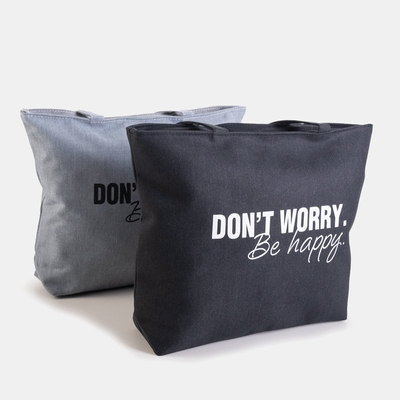 Čierna taška s potlačou - Kabelky