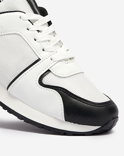 Biela dámska športová obuv s čiernymi vložkami Ruby - Obuv