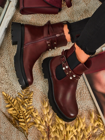 Visoki ženski gležnarji iz eko usnja Pearl Mist