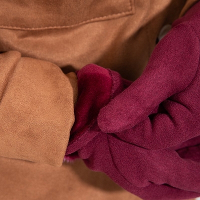 Dámske bordové rukavice s brmbolcom - Príslušenstvo