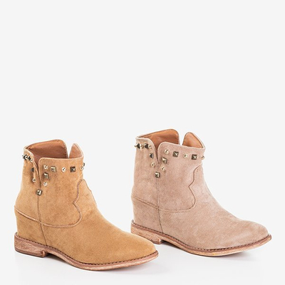 Hnedé topánky s zakrytým klinom Bruneo - Obuv