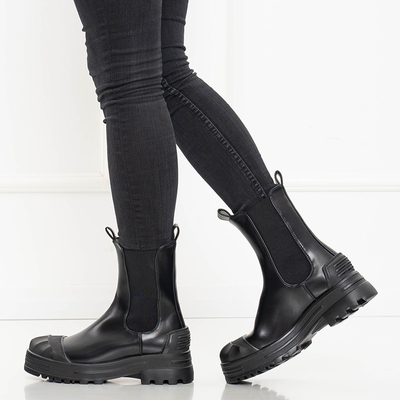 Čierne dámske vysoké čižmy Norvis - Obuv