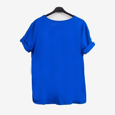 Dámská tunika kobaltu s květinami - blůzy 1