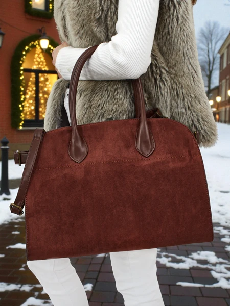 Ženska shopper torbica eko semiš Dorelle