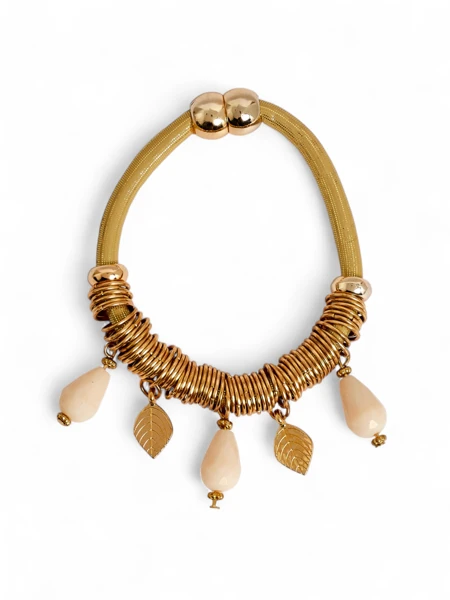 Ženska zapestnica z biseri in bleščicami