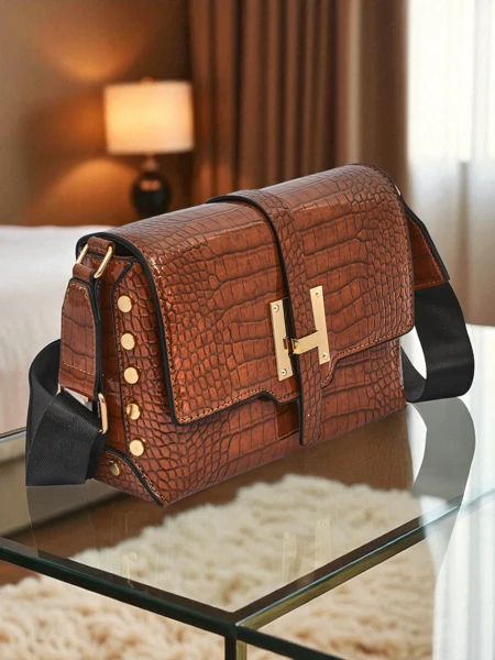 Royalfashion Lakirana majhna ženska torbica iz eko usnja Velia Crest