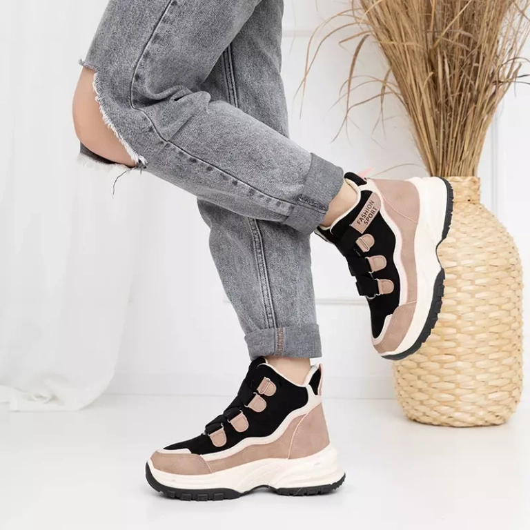 OUTLET Filippa ružová zateplená dámska športová obuv - Obuv